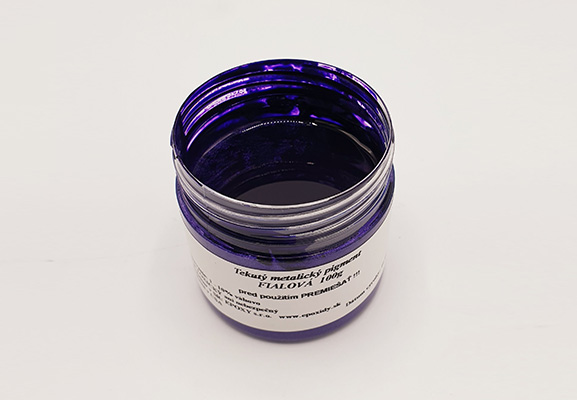 Fialový metalický tekutý pigment
