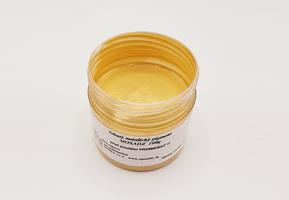 Mosadzný metalický tekutý pigment