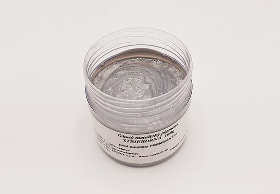Strieborný metalický tekutý pigment