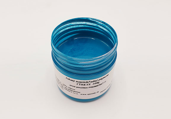 Tyrkysový tekutý pigment